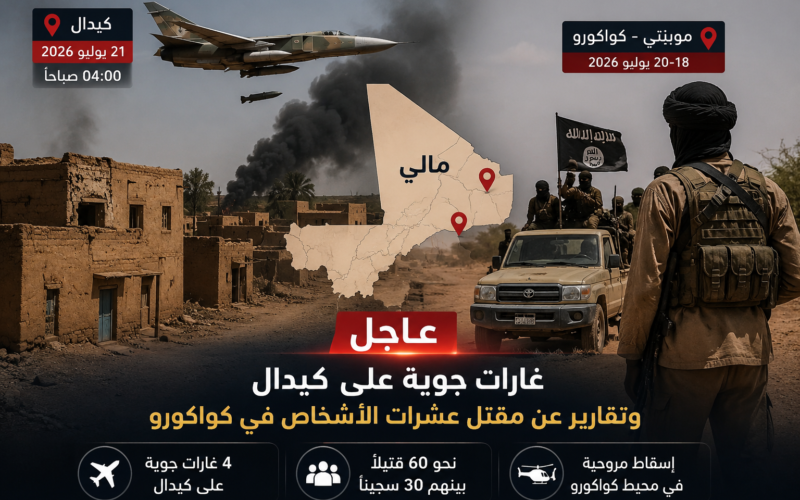 تصعيد أمني في مالي: غارات على كيدال وتقارير عن عشرات القتلى في كواكورو