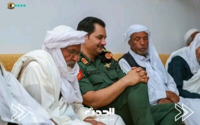 صدام حفتر يبحث أوضاع الجنوب مع مشايخ وأعيان تمسة