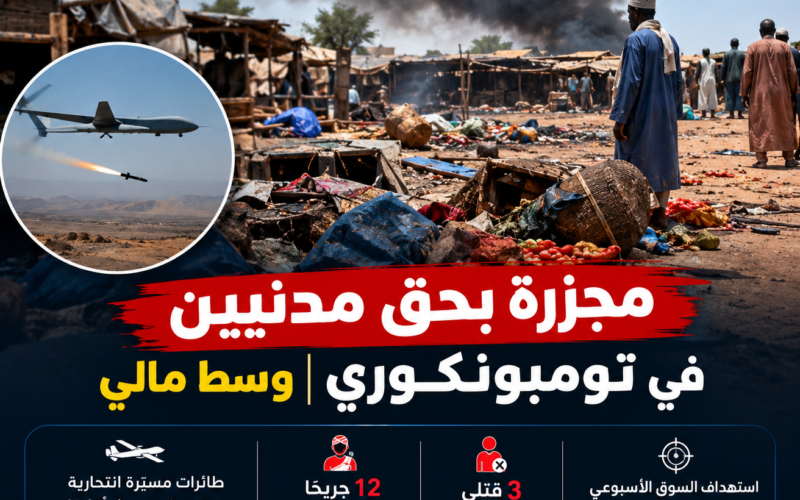 مقتل 3 مدنيين وإصابة 12 آخرين في استهداف سوق بتومبونكوري