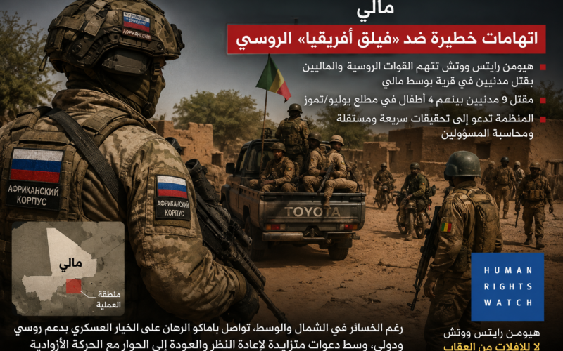 اتهامات جديدة تلاحق «فيلق أفريقيا» الروسي في وسط مالي
